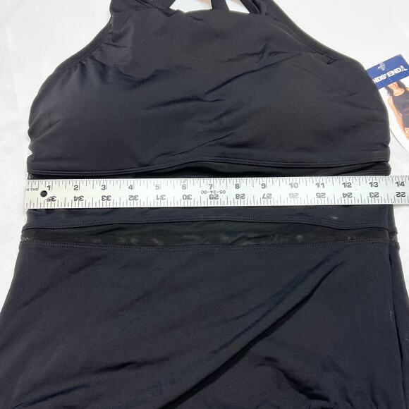 Lands’ End 1 Pc Swimsuit Woman’s Small Black Cross Strap New with Tags - Picture 10 of 10
